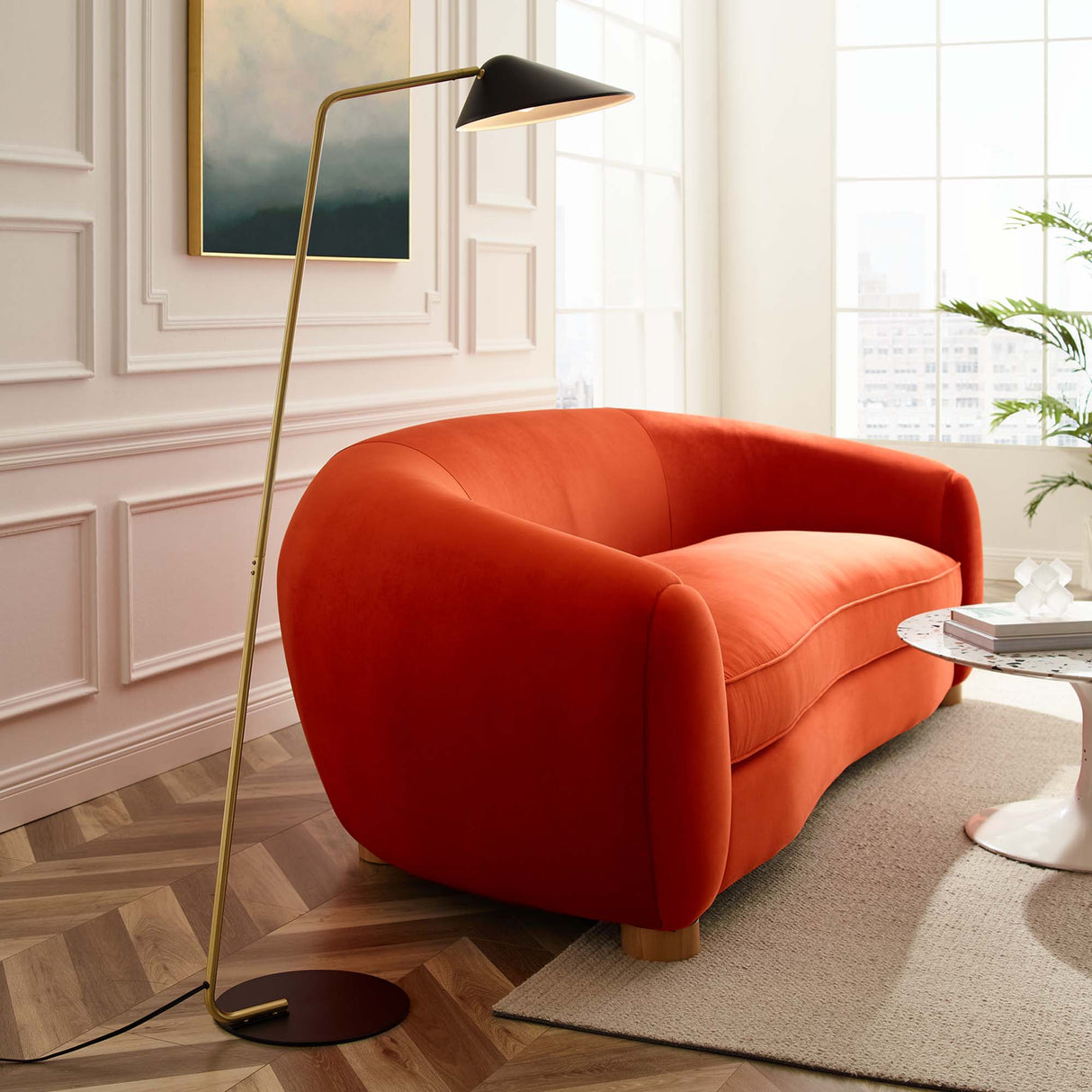 Journey Standing Floor Lamp - Contemporary Minimalist & Adjustable Swivel Shade