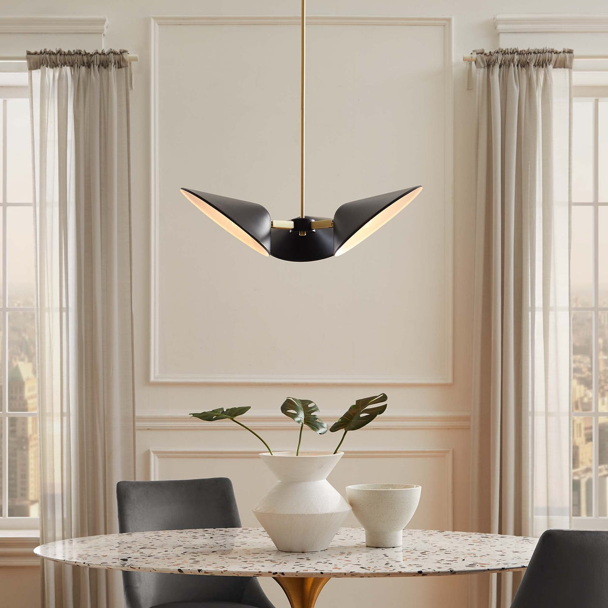 Journey 3-Light Triple Arm Pendant - Mid-Century Modern Swivel Task Lighting