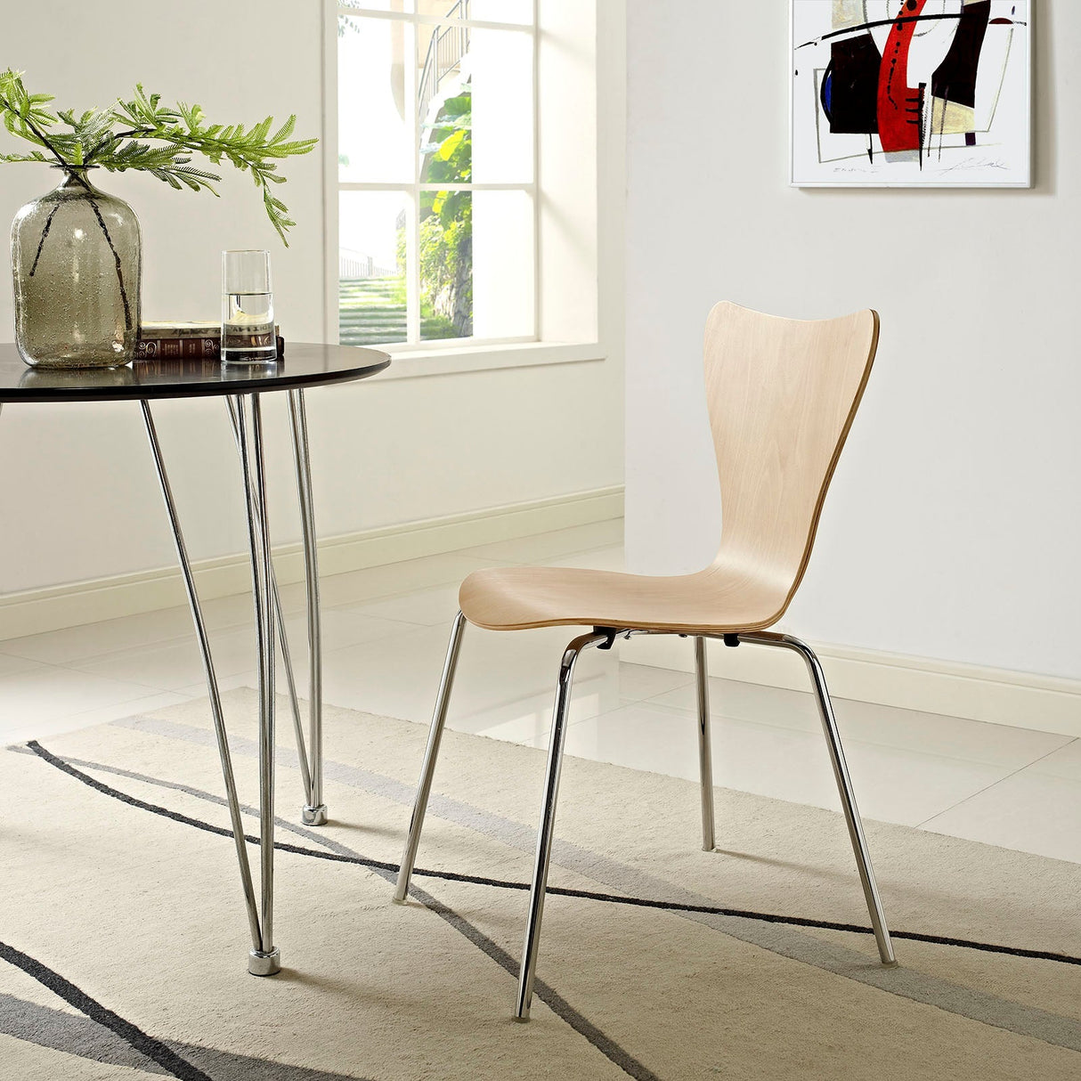 Ernie Dining Side Chair - Minimalist Scandinavian & Ergonomic Flex-Back