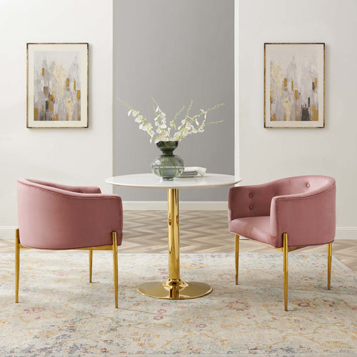 Savour Tufted Performance Velvet Accent Chairs - Set of 2 - Glam Deco & Versatile Living Room Seating
