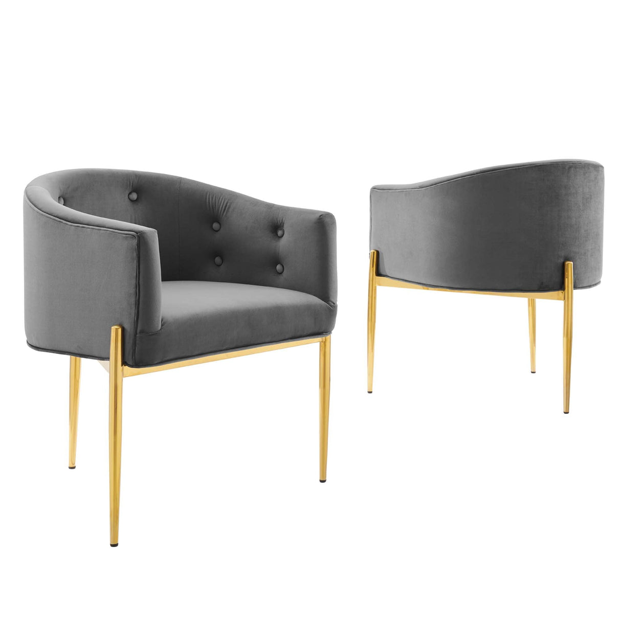 Savour Tufted Performance Velvet Accent Chairs - Set of 2 - Glam Deco & Versatile Living Room Seating
