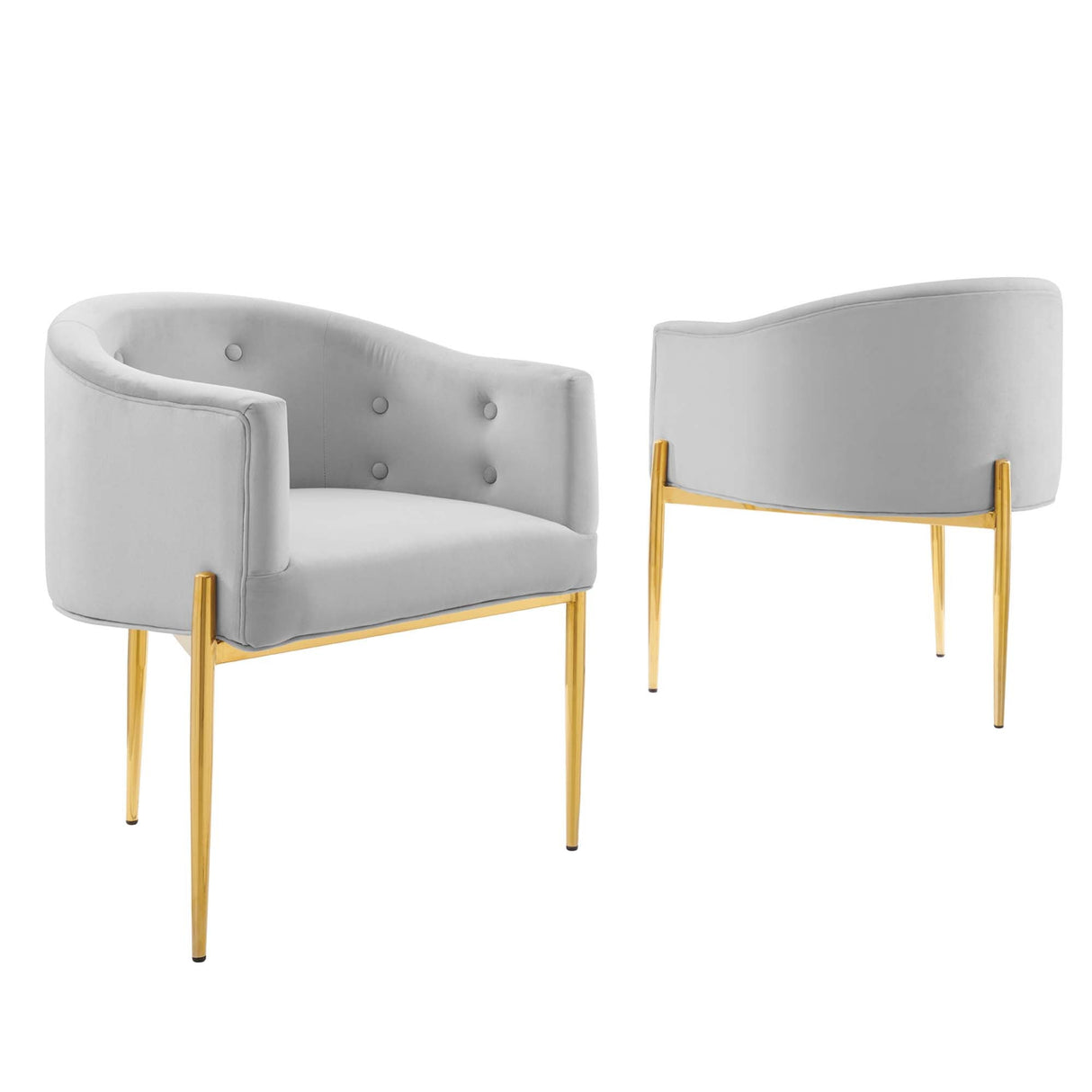 Savour Tufted Performance Velvet Accent Chairs - Set of 2 - Glam Deco & Versatile Living Room Seating