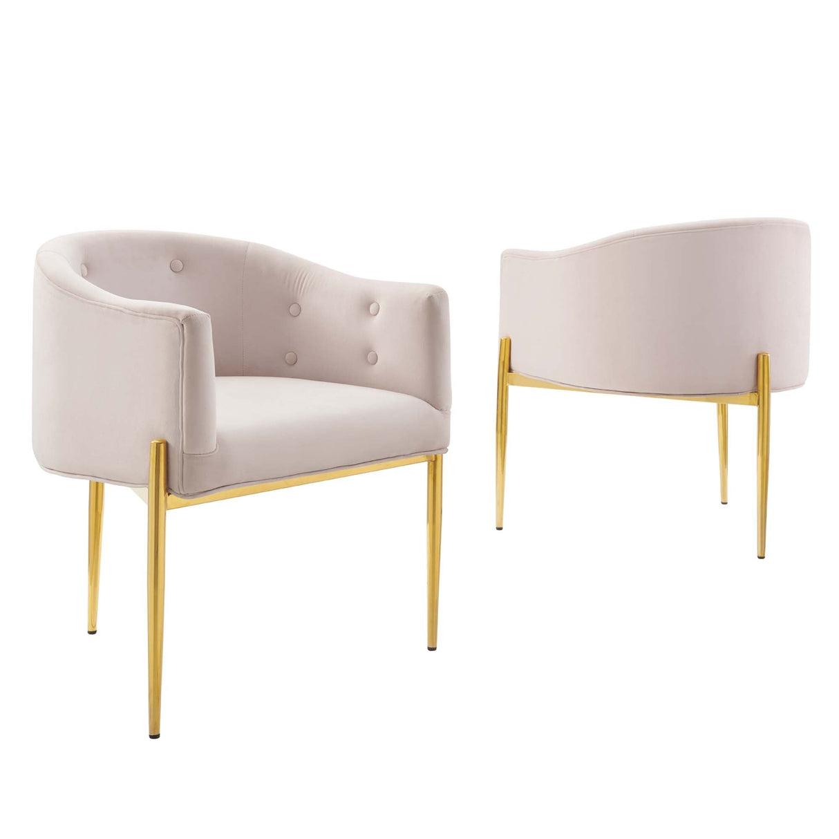 Savour Tufted Performance Velvet Accent Chairs - Set of 2 - Glam Deco & Versatile Living Room Seating