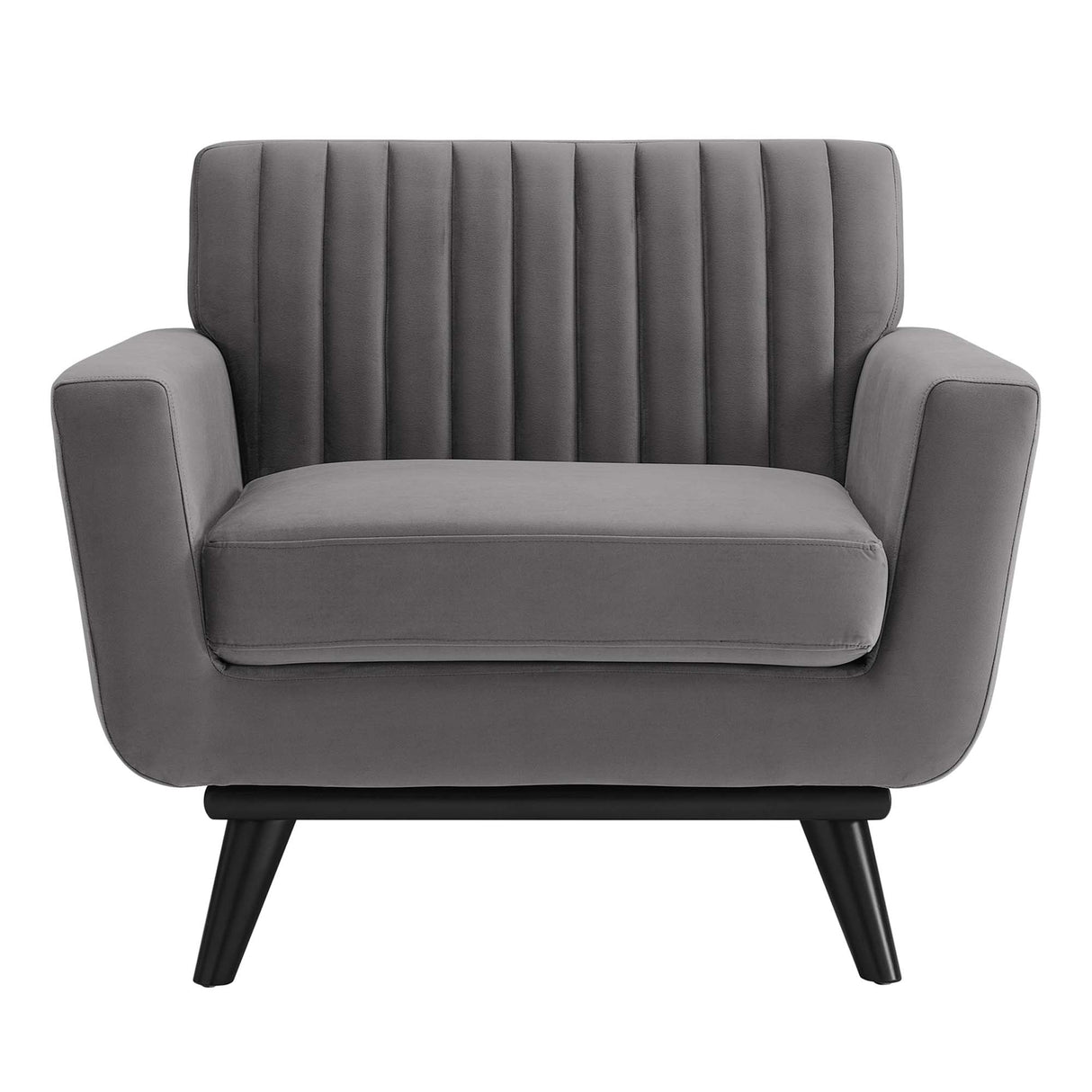 Engage Channel Tufted Performance Velvet Armchair - Mid-Century Modern & Stain-Resistant