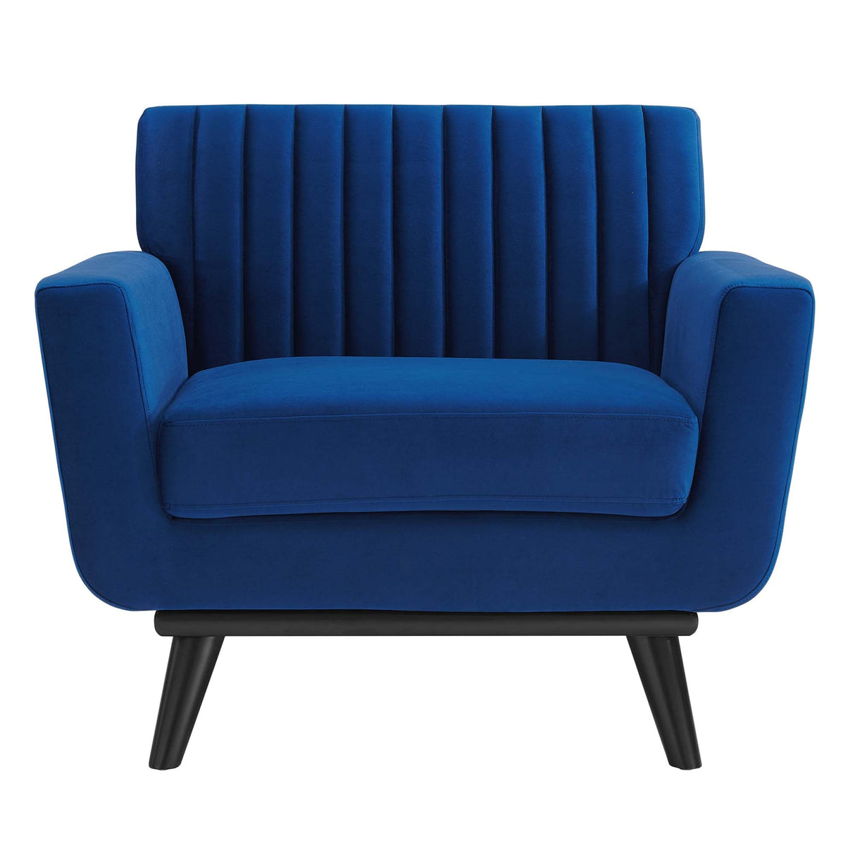 Engage Channel Tufted Performance Velvet Armchair - Mid-Century Modern & Stain-Resistant