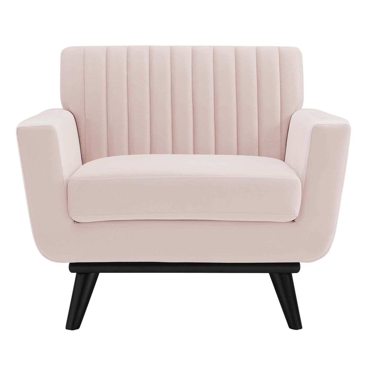 Engage Channel Tufted Performance Velvet Armchair - Mid-Century Modern & Stain-Resistant