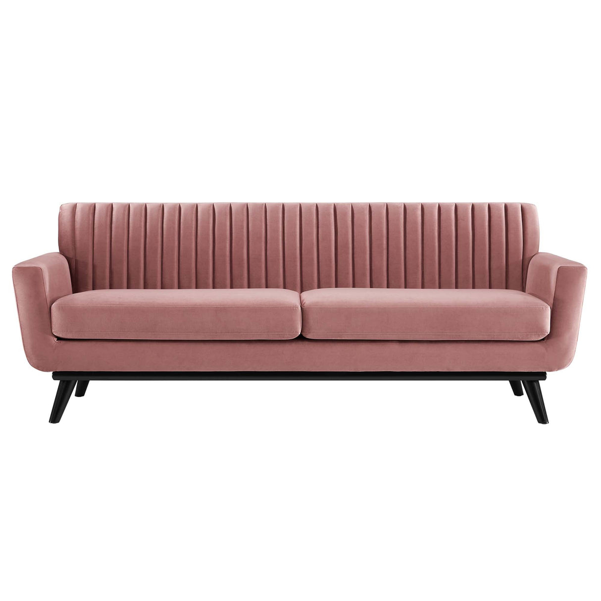 Engage Channel Tufted Performance Velvet Sofa - Mid-Century Modern & Stain-Resistant
