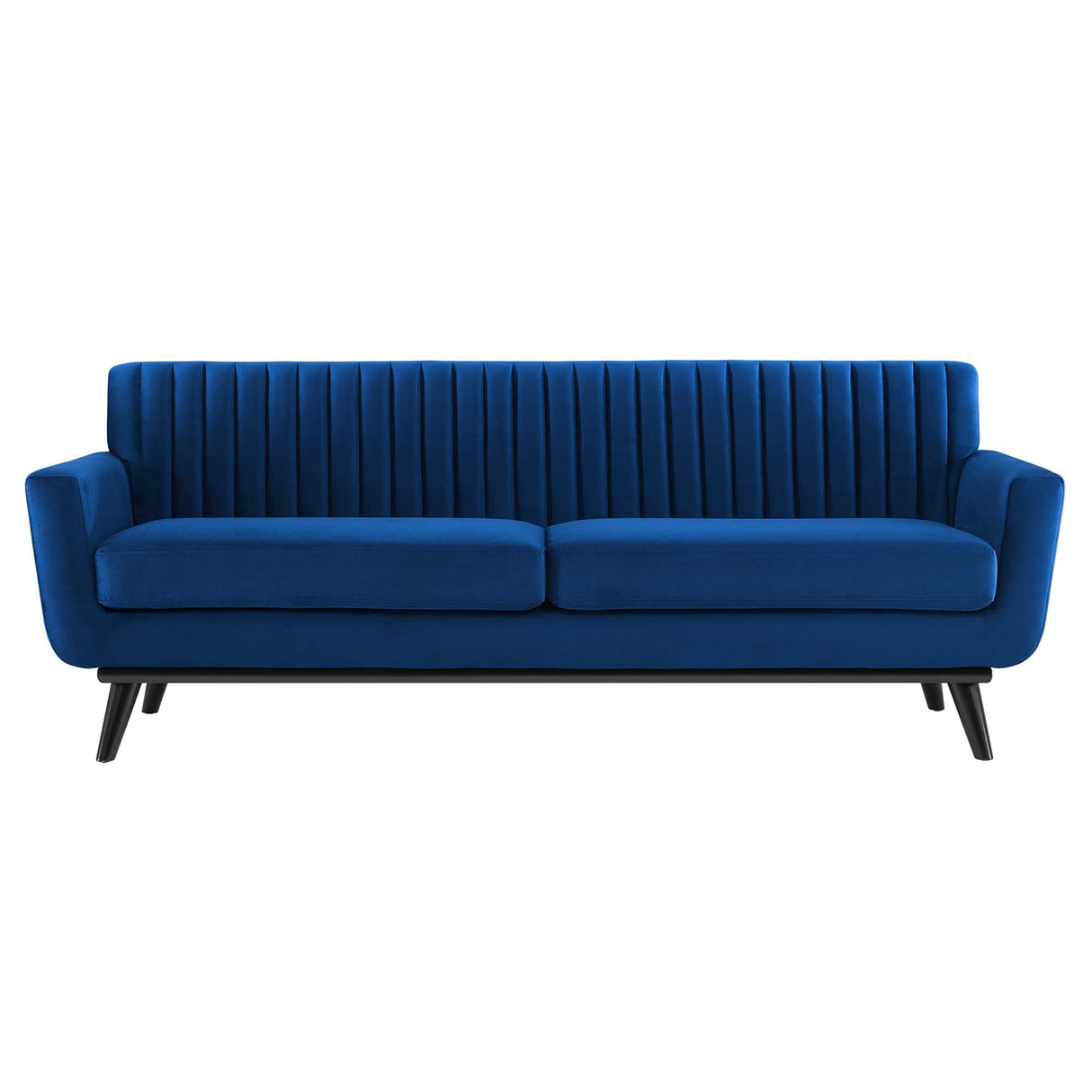Engage Channel Tufted Performance Velvet Sofa - Mid-Century Modern & Stain-Resistant