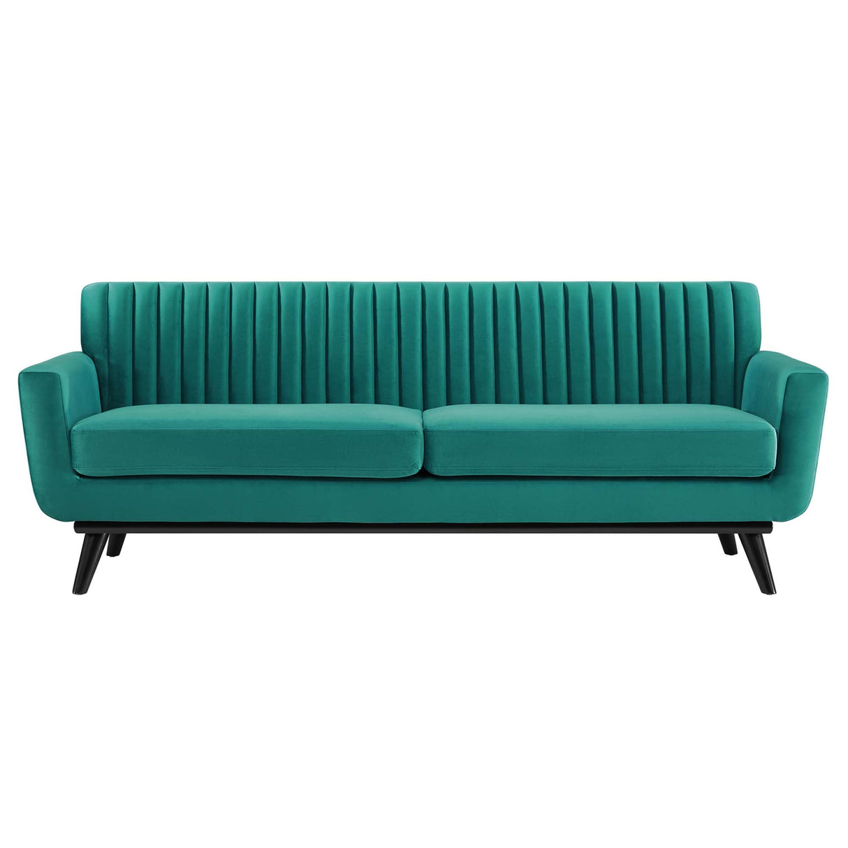 Engage Channel Tufted Performance Velvet Sofa - Mid-Century Modern & Stain-Resistant