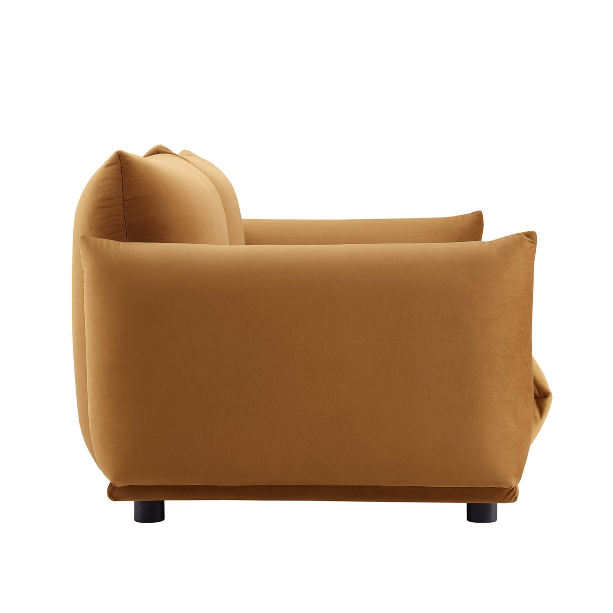 Copious Performance Velvet Loveseat - Modern Glam & Stain-Resistant Overstuffed Comfort