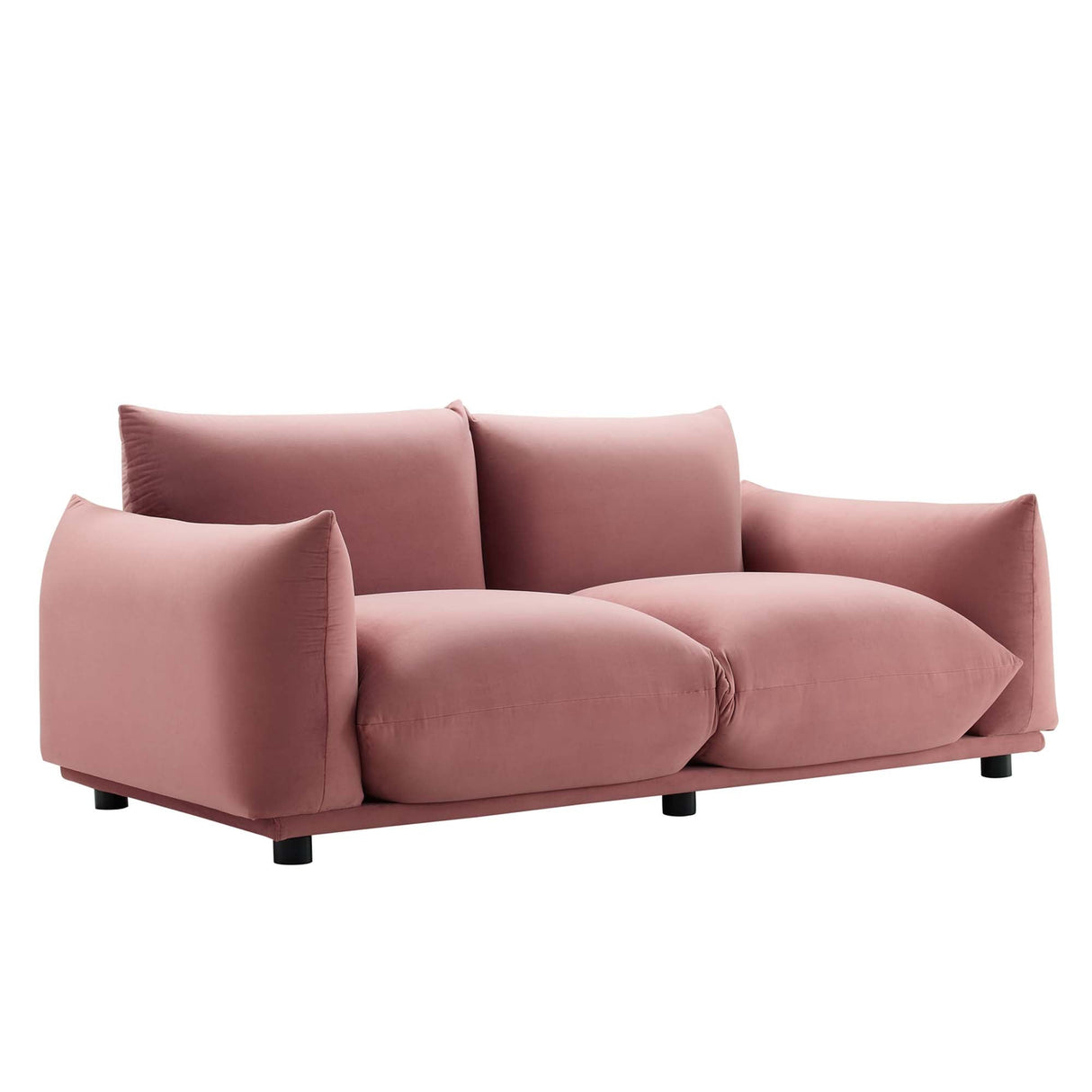 Copious Performance Velvet Loveseat - Modern Glam & Stain-Resistant Overstuffed Comfort