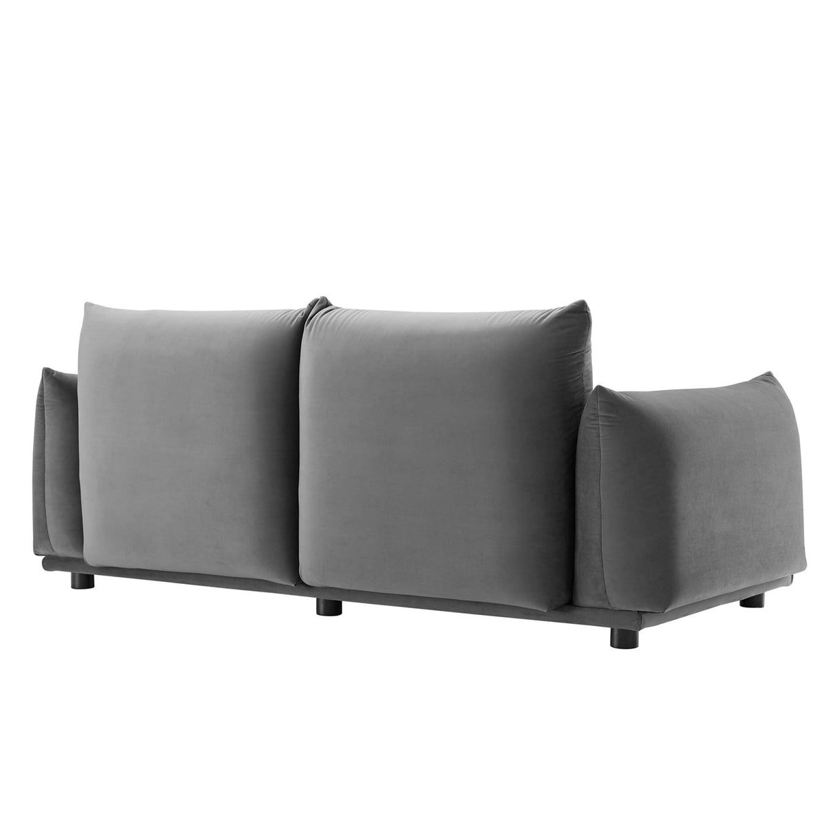 Copious Performance Velvet Loveseat - Modern Glam & Stain-Resistant Overstuffed Comfort