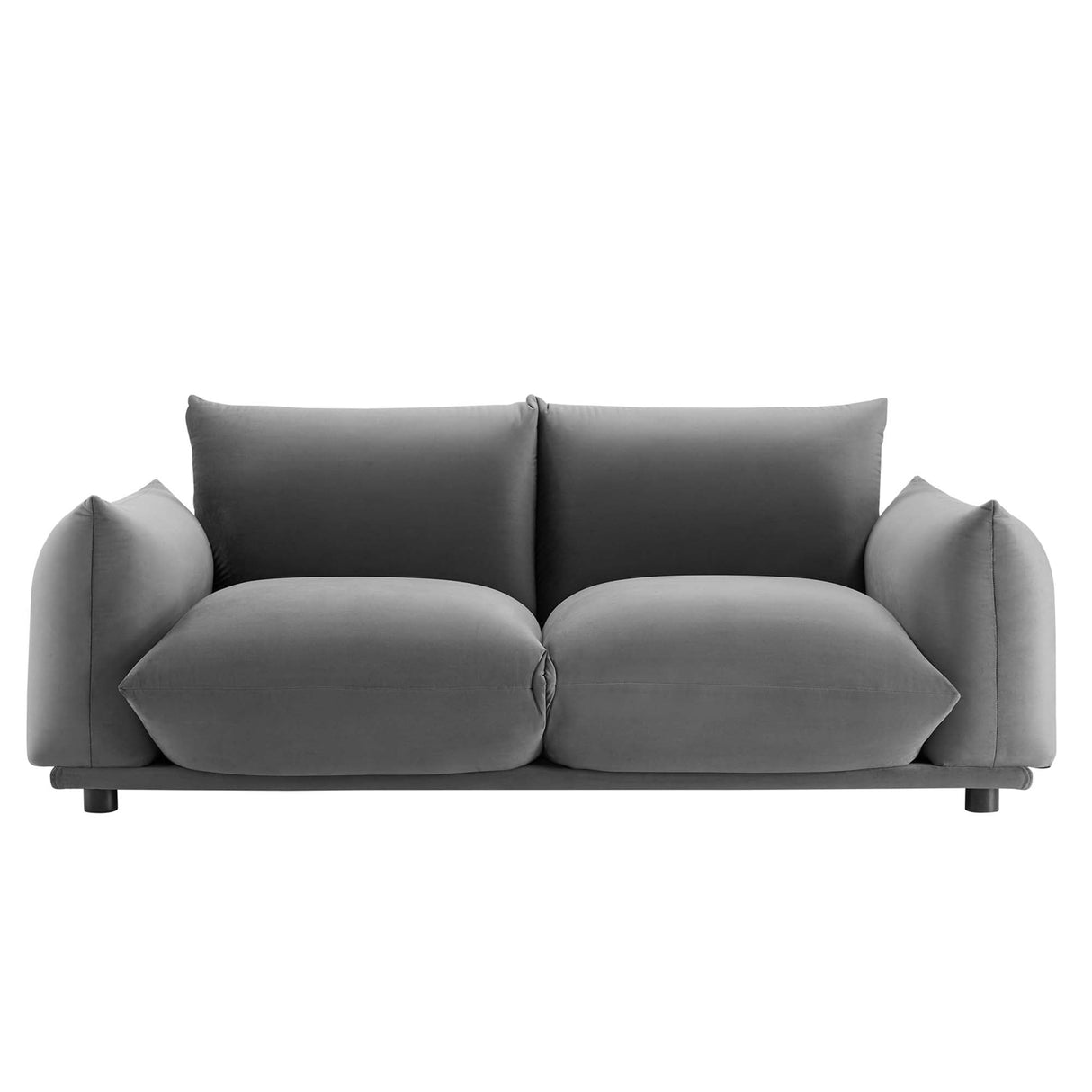 Copious Performance Velvet Loveseat - Modern Glam & Stain-Resistant Overstuffed Comfort