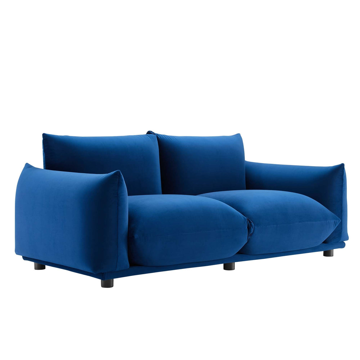 Copious Performance Velvet Loveseat - Modern Glam & Stain-Resistant Overstuffed Comfort