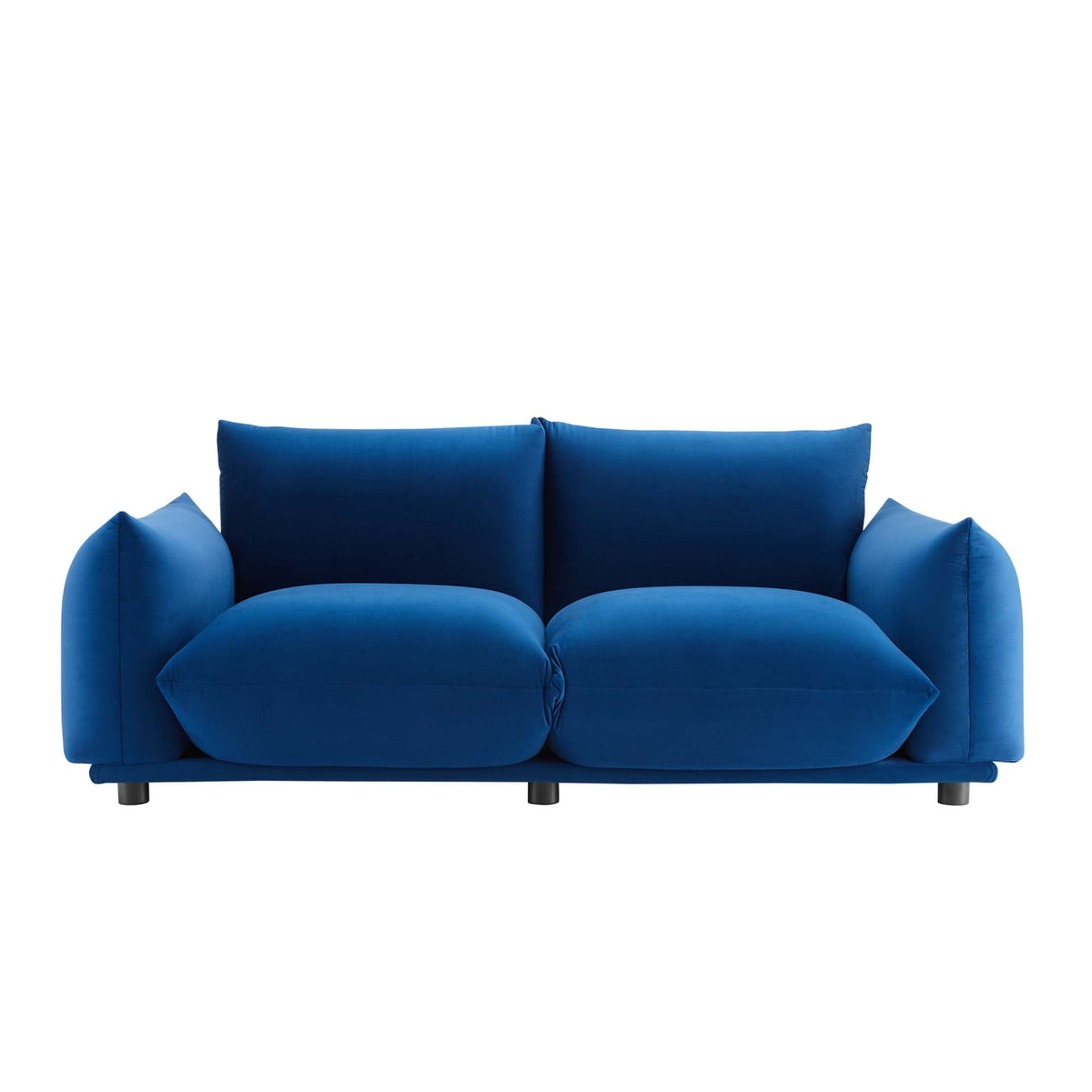 Copious Performance Velvet Loveseat - Modern Glam & Stain-Resistant Overstuffed Comfort