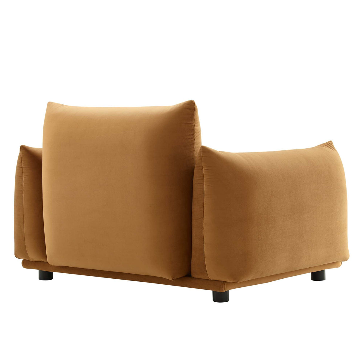 Copious Overstuffed Performance Velvet Armchair - Retro Glam & Stain-Resistant