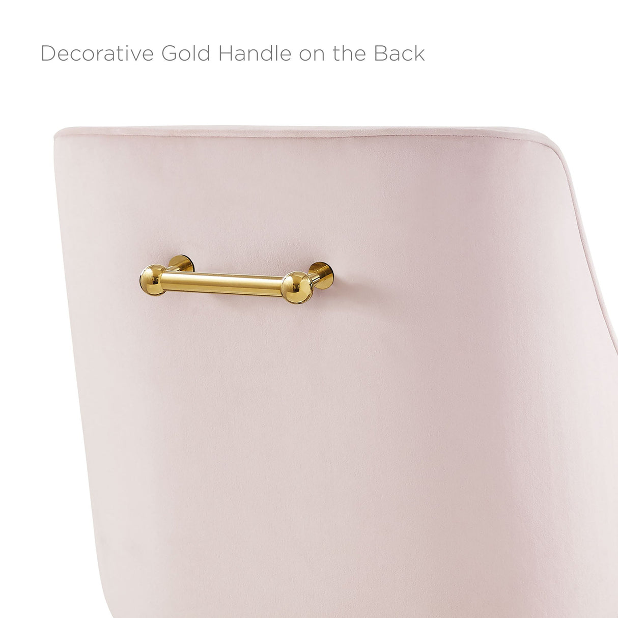 Discern Performance Velvet Bar Stool - Mid-Century Modern & Brushed Gold Accents