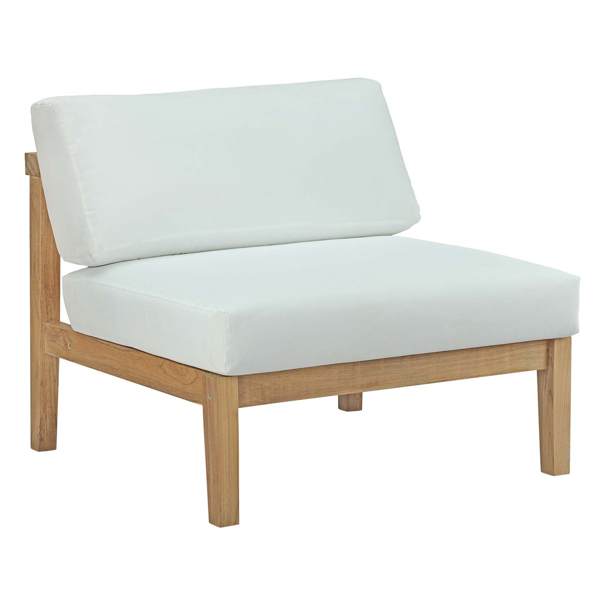 Bayport 6 Piece Outdoor Patio Teak Set - Modern Coastal & All-Weather Backyard Seating