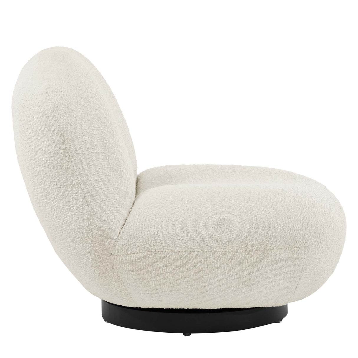 Kindred Boucle Upholstered Swivel Chair - Mid-Century Modern & 360-Degree Function