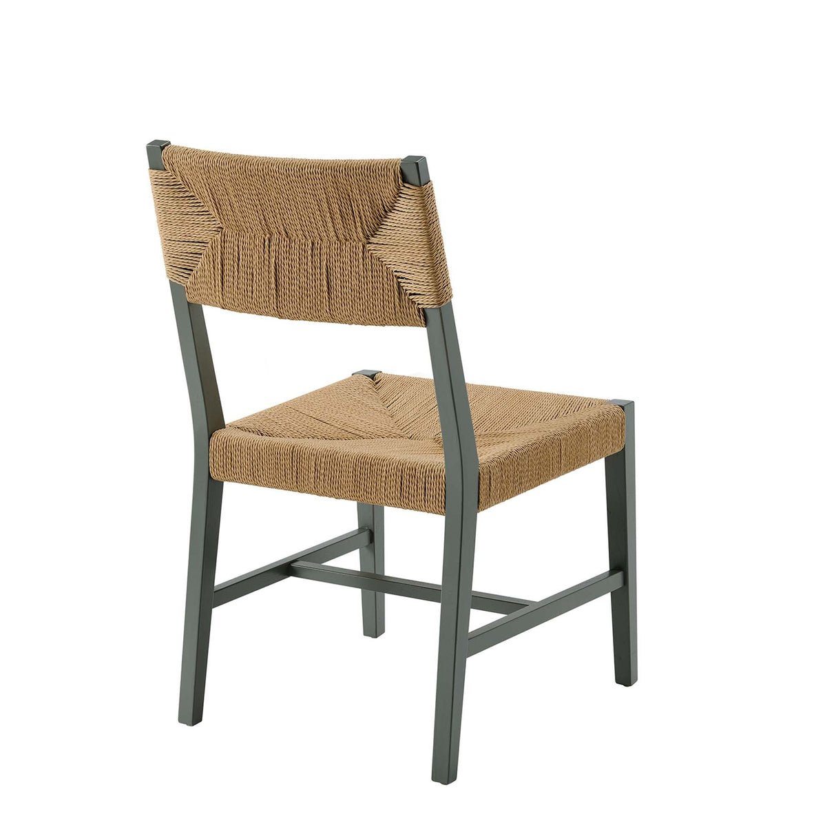 Bodie Wood Dining Chair - Coastal Modern & Woven Paper Rope Seat