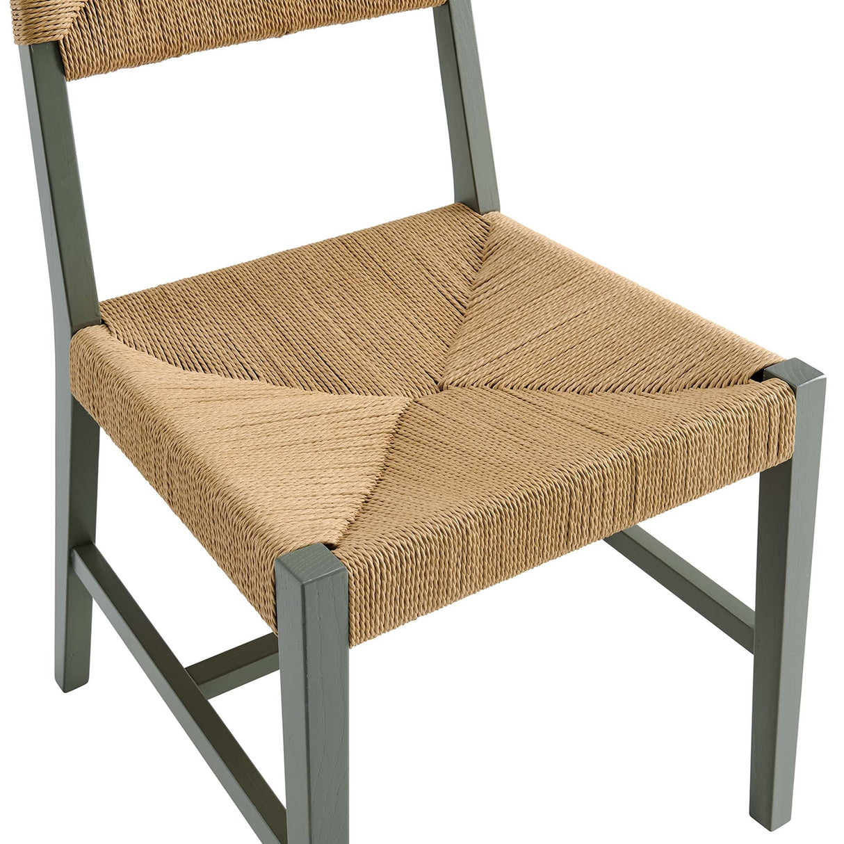 Bodie Wood Dining Chair - Coastal Modern & Woven Paper Rope Seat