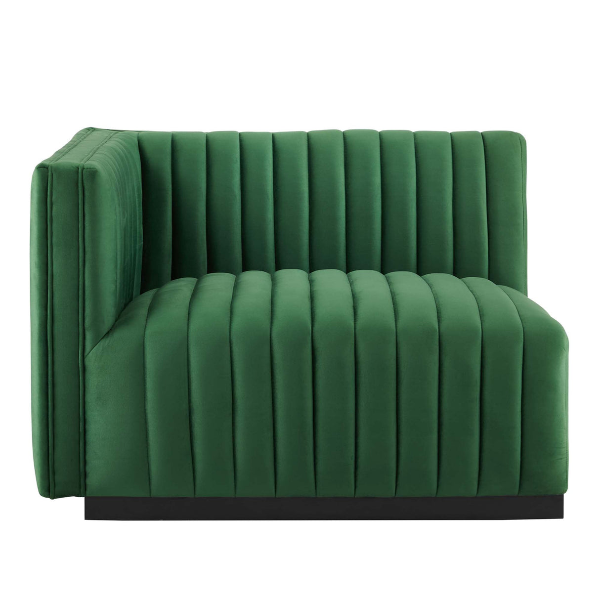 Conjure Channel Tufted Performance Velvet Left-Arm Chair - Modern Glam & Stain-Resistant