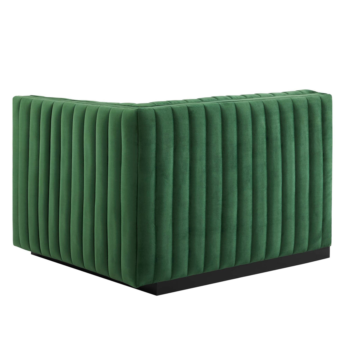 Conjure Channel Tufted Performance Velvet Right-Arm Chair - Modern Glam & Stain-Resistant