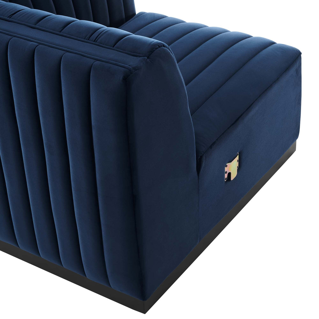 Conjure Channel Tufted Performance Velvet Right-Arm Chair - Modern Glam & Stain-Resistant