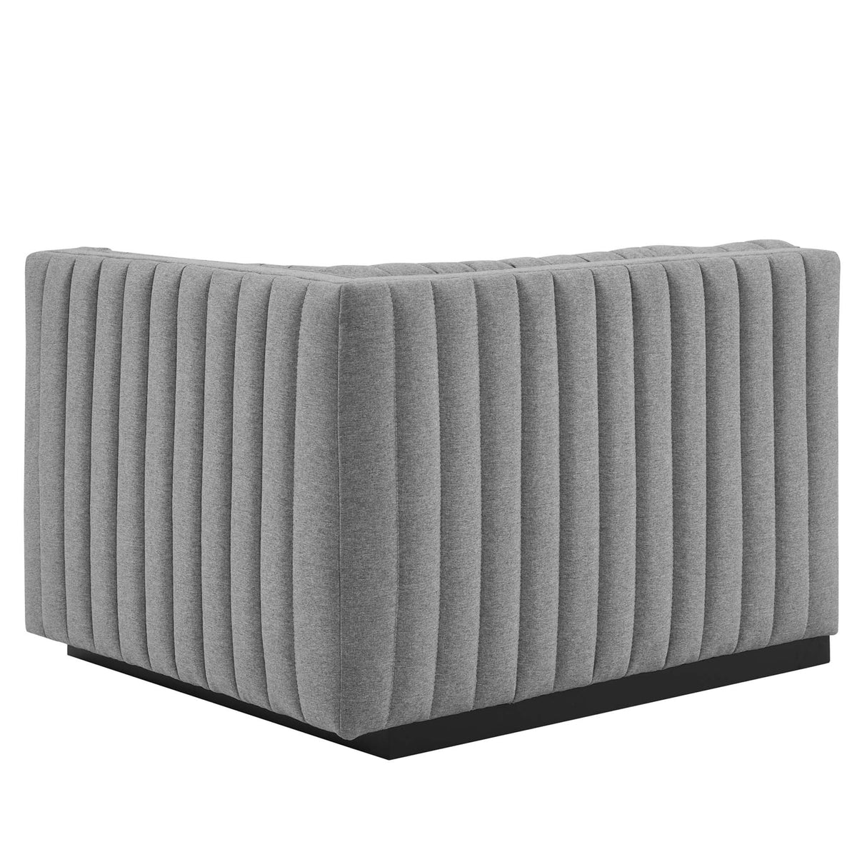 Conjure Channel Tufted Upholstered Fabric Right-Arm Chair - Modern Glam & Modular Sectional Seating