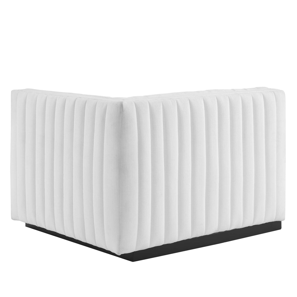 Conjure Channel Tufted Upholstered Fabric Right-Arm Chair - Modern Glam & Modular Sectional Seating