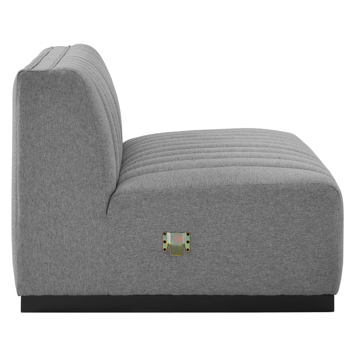 Conjure Channel Tufted Upholstered Fabric Armless Chair - Modern Glam & Vertical Tufting