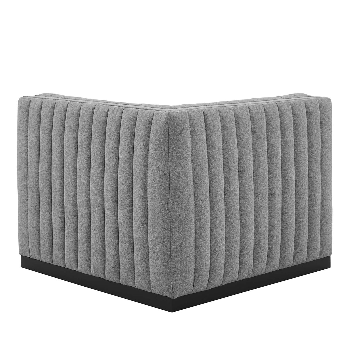Conjure Channel Tufted Upholstered Fabric Left Corner Chair - Modern Glam & Modular Versatility
