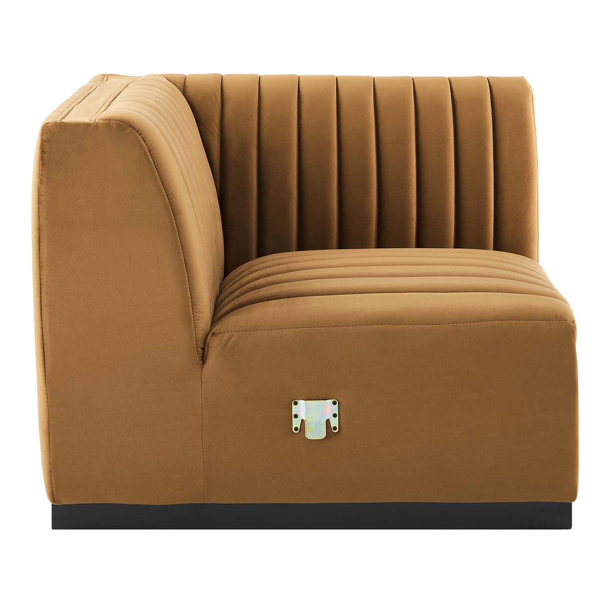 Conjure Channel Tufted Performance Velvet Right Corner Chair - Glam Deco & Modular Sectional Piece