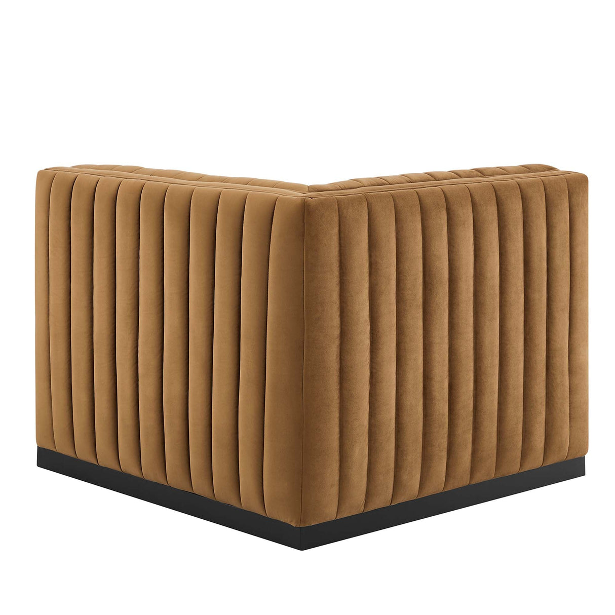 Conjure Channel Tufted Performance Velvet Right Corner Chair - Glam Deco & Modular Sectional Piece