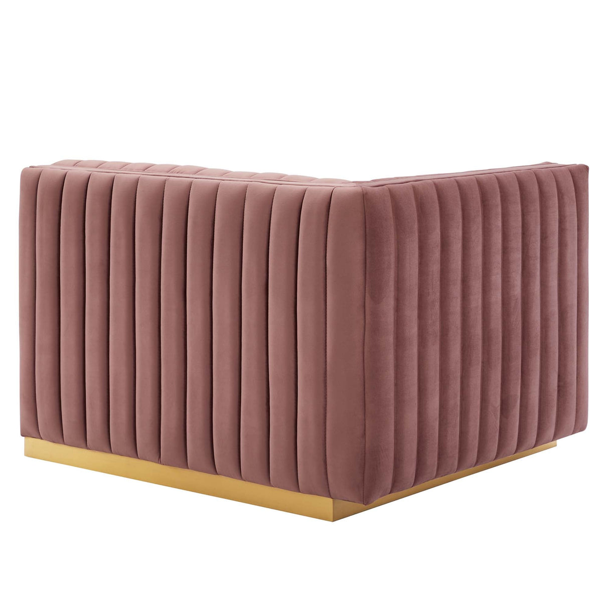 Conjure Channel Tufted Performance Velvet Left-Arm Chair - Glam Deco & Modular Seating