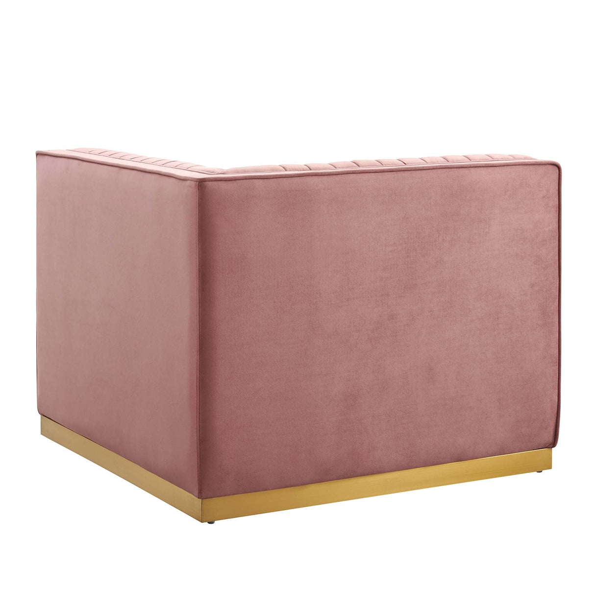 Sanguine Channel Tufted Performance Velvet Modular Sectional Left Corner Chair - Retro Glam & Stain-Resistant