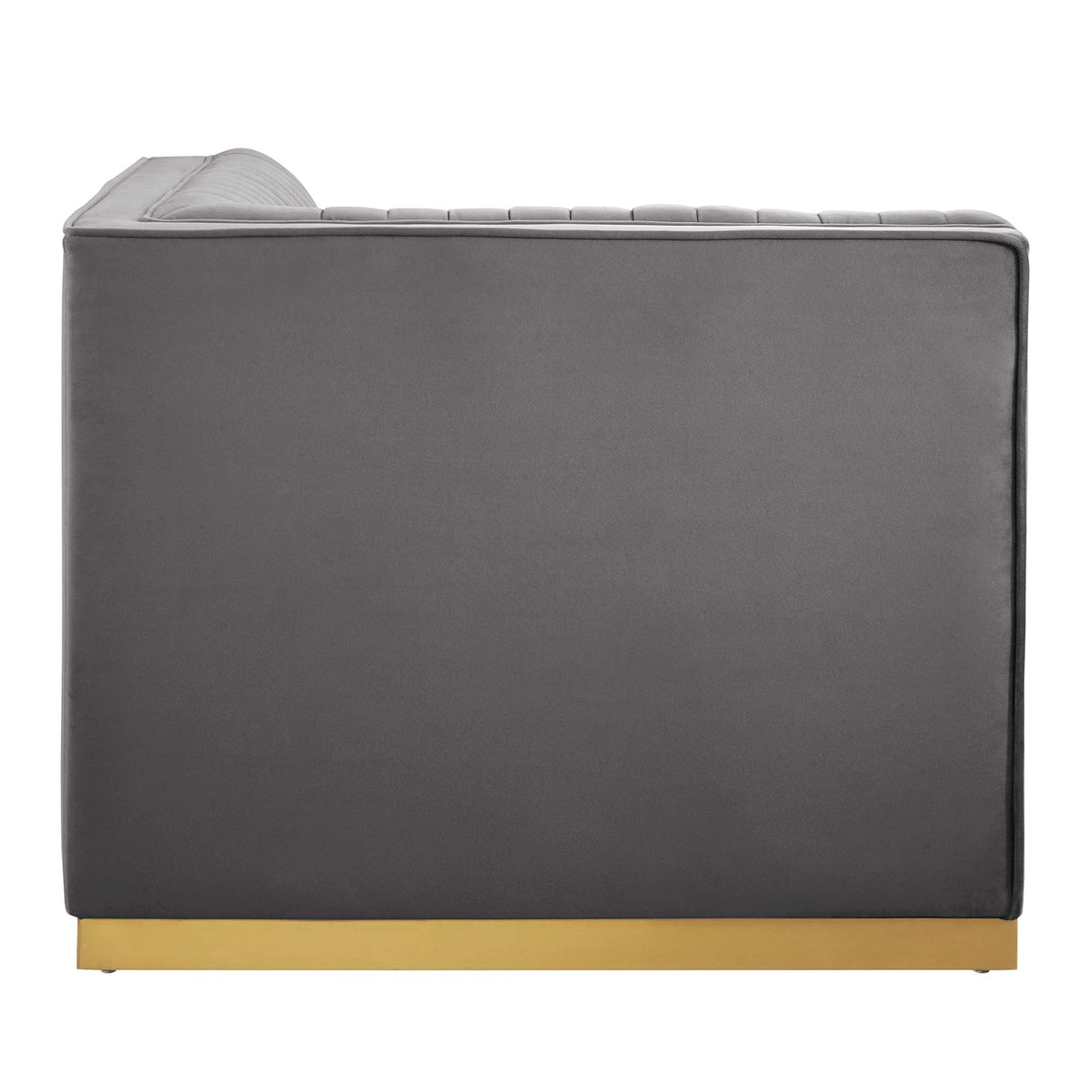 Sanguine Channel Tufted Performance Velvet Modular Sectional Left Corner Chair - Retro Glam & Stain-Resistant