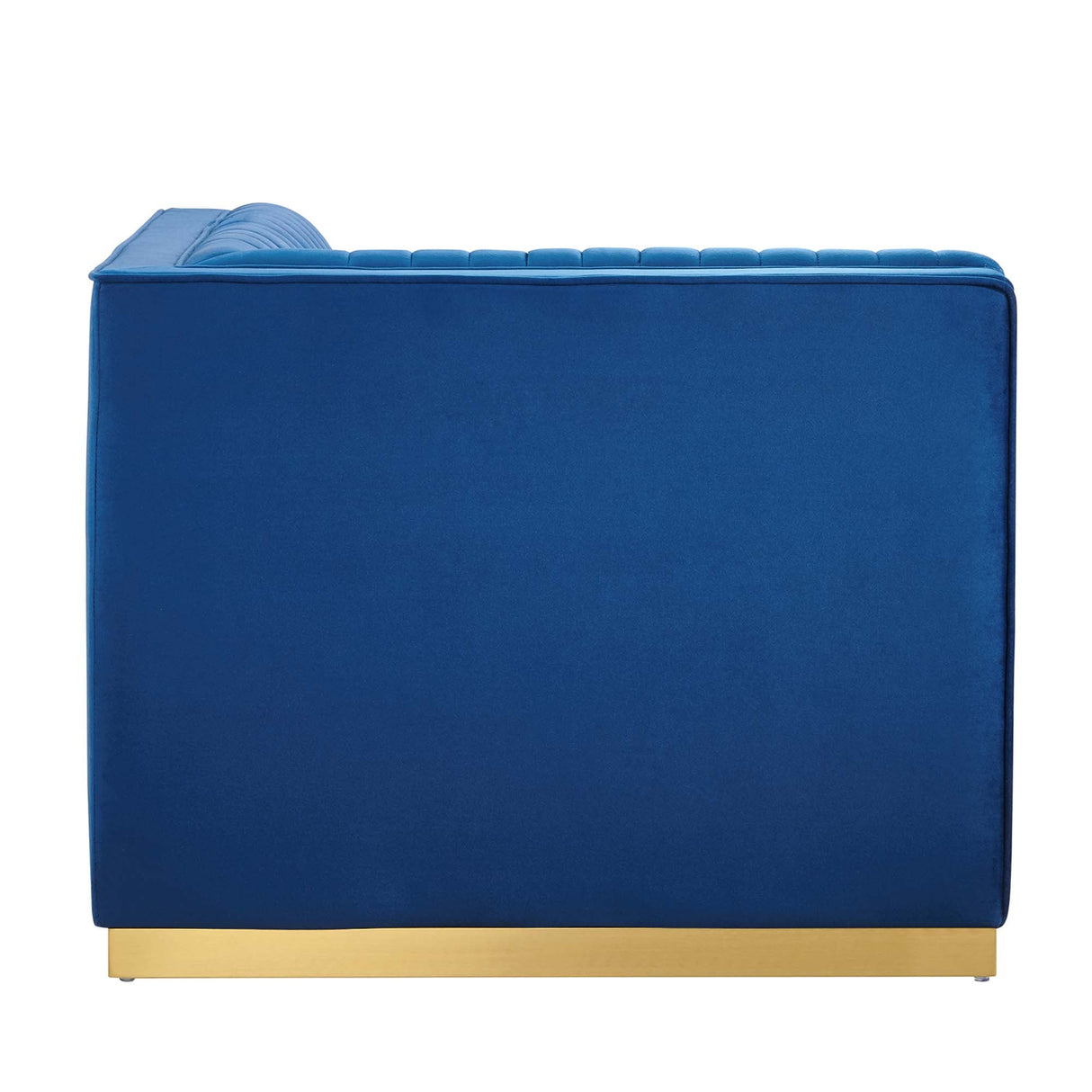 Sanguine Channel Tufted Performance Velvet Modular Sectional Sofa Right Corner Chair - Glam Deco & Modular Seating