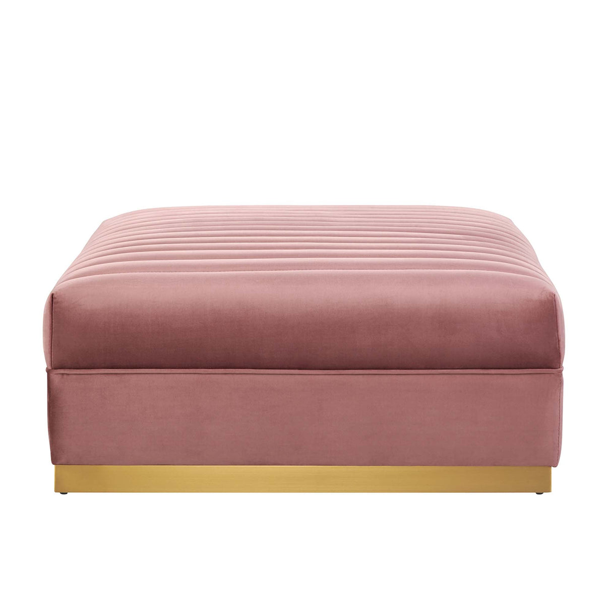 Sanguine Channel Tufted Performance Velvet Modular Sectional Sofa Ottoman - Retro Glam & Performance Seating