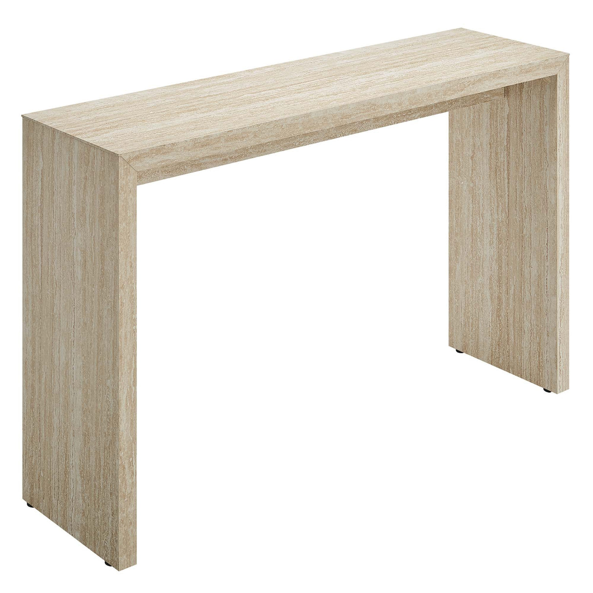Mirella Faux Travertine Console Table in Travertine