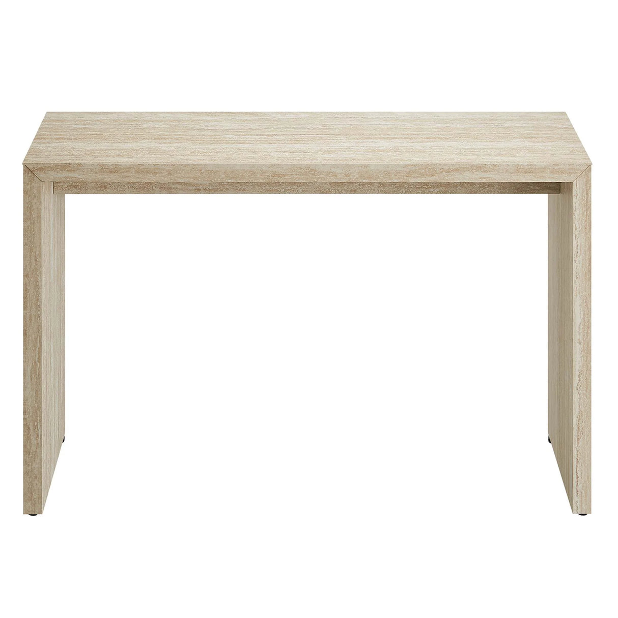 Mirella Faux Travertine Console Table in Travertine