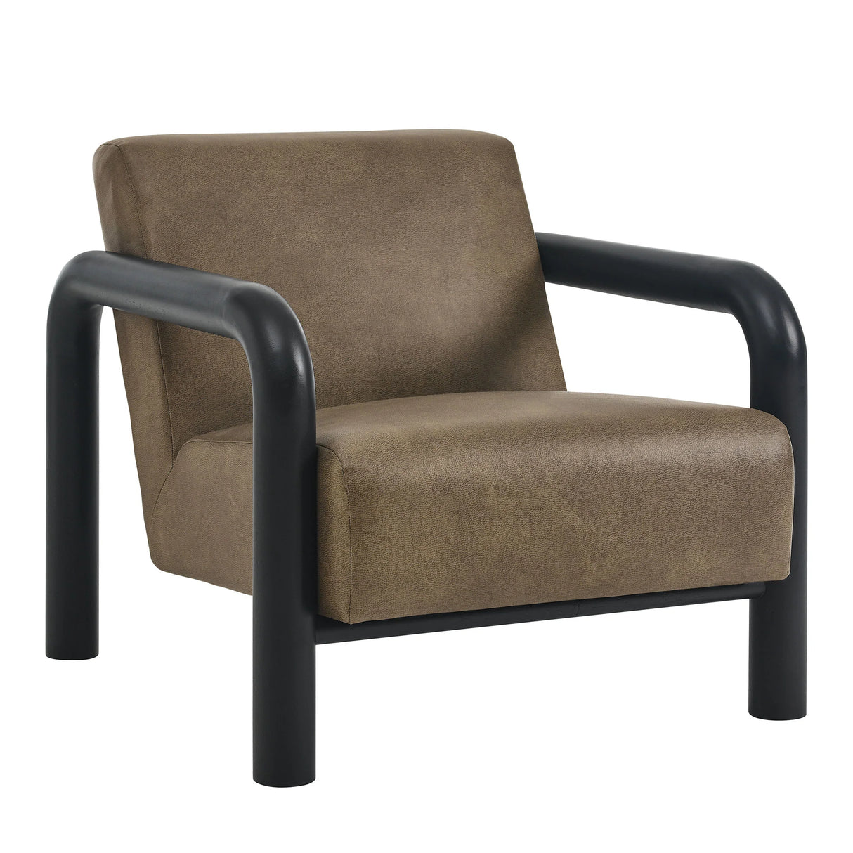 Sereno Vegan Leather Accent Chair in Canyon Oak