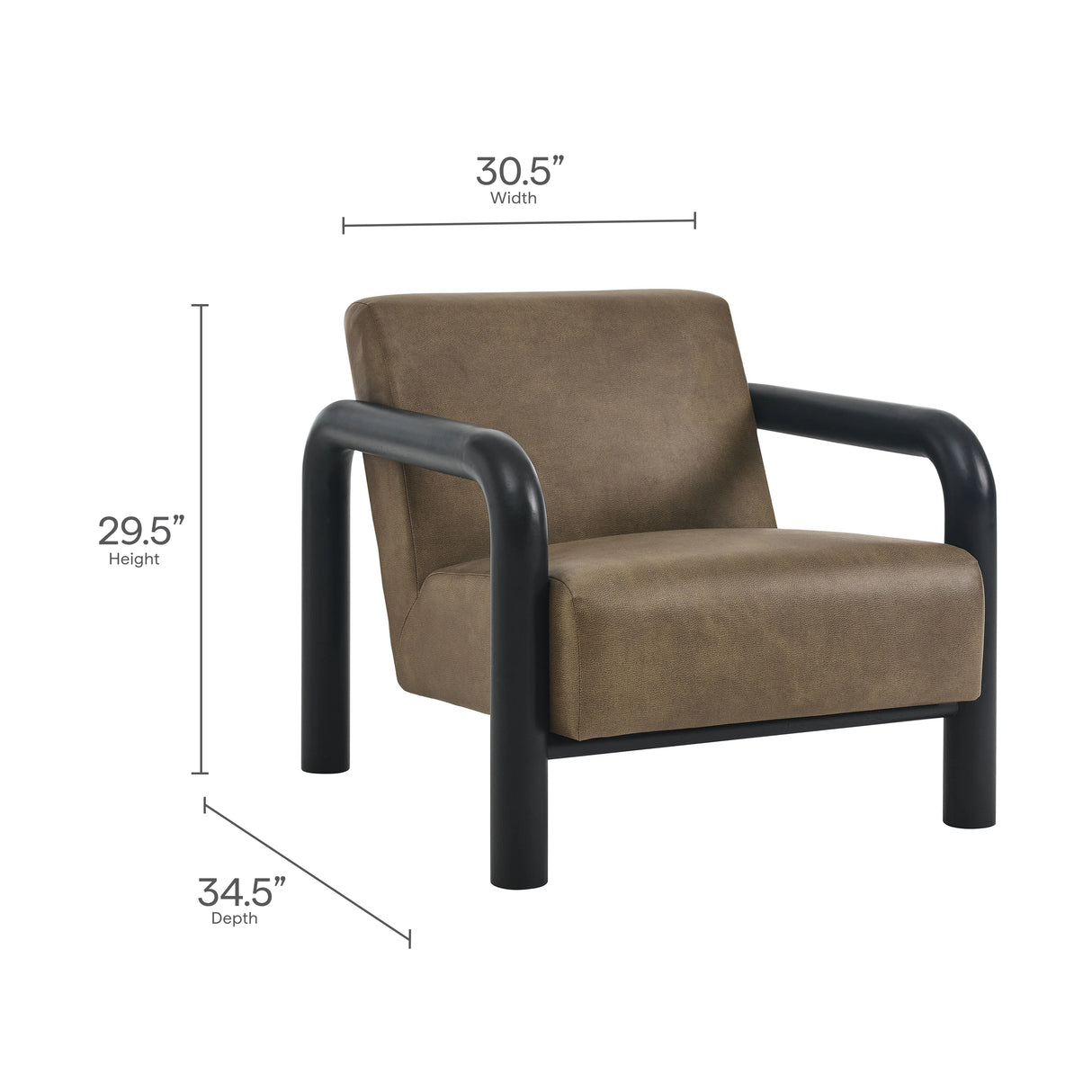 Sereno Vegan Leather Accent Chair in Canyon Oak