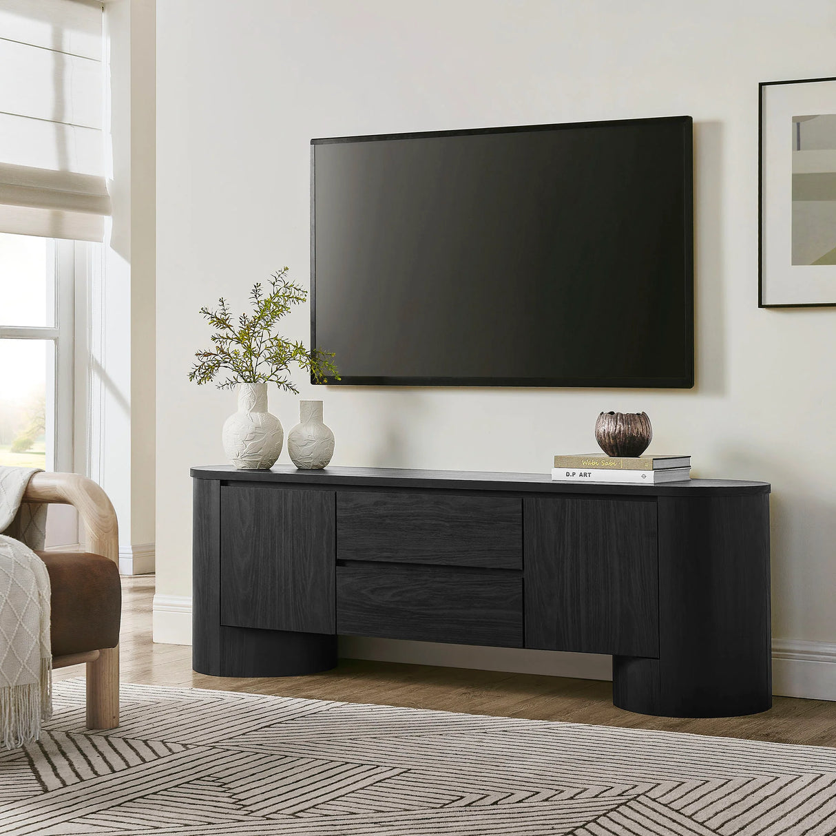 Duval 71 Inch Oval TV Cabinet