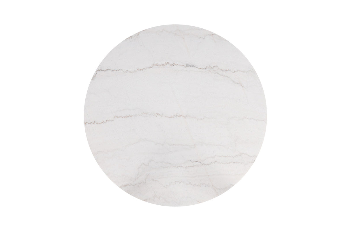 Sabro Contemporary Marble Top Dining Table & Dining Set - Round, Square or Rectangular at Dining or Counter Height – Black & White, view 11