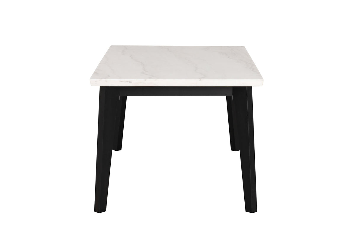 Sabro Contemporary Marble Top Dining Table & Dining Set - Round, Square or Rectangular at Dining or Counter Height – Black & White, view 15