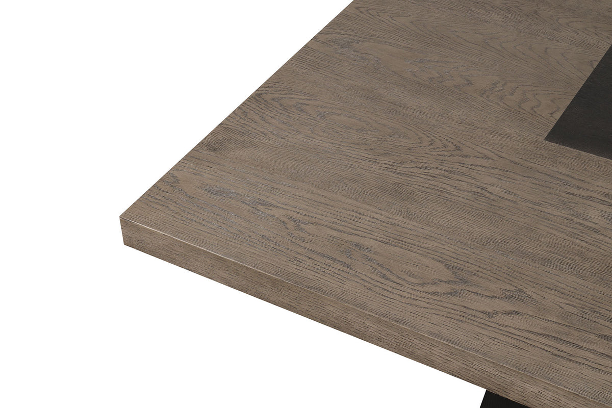 Broager Contemporary Dining Collection - 54" Round or Square Pedestal Table with Boucle Caster or Swivel Chairs – Natural & Brown, view 16
