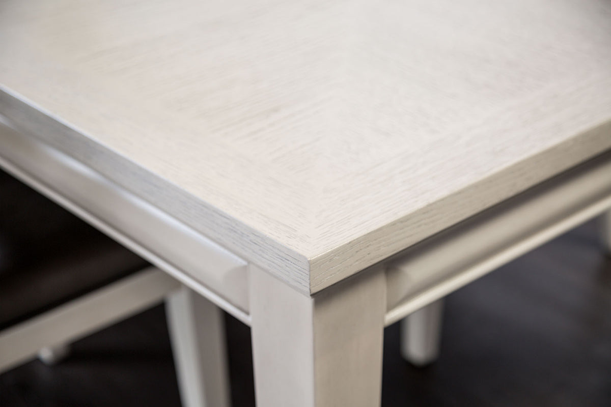 Hinwitz Transitional 90" Dining Table & Sets - Faceted Panel Back Chairs in White Oak or Espresso – Brown & Natural, view 7