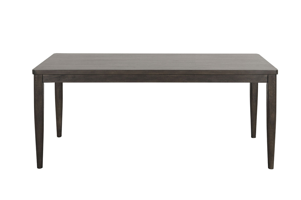 Woolwich Modern 72" Dining Table & Set - Wegner-Style Legs & Upholstered Chairs in Dark Walnut – Brown, view 6