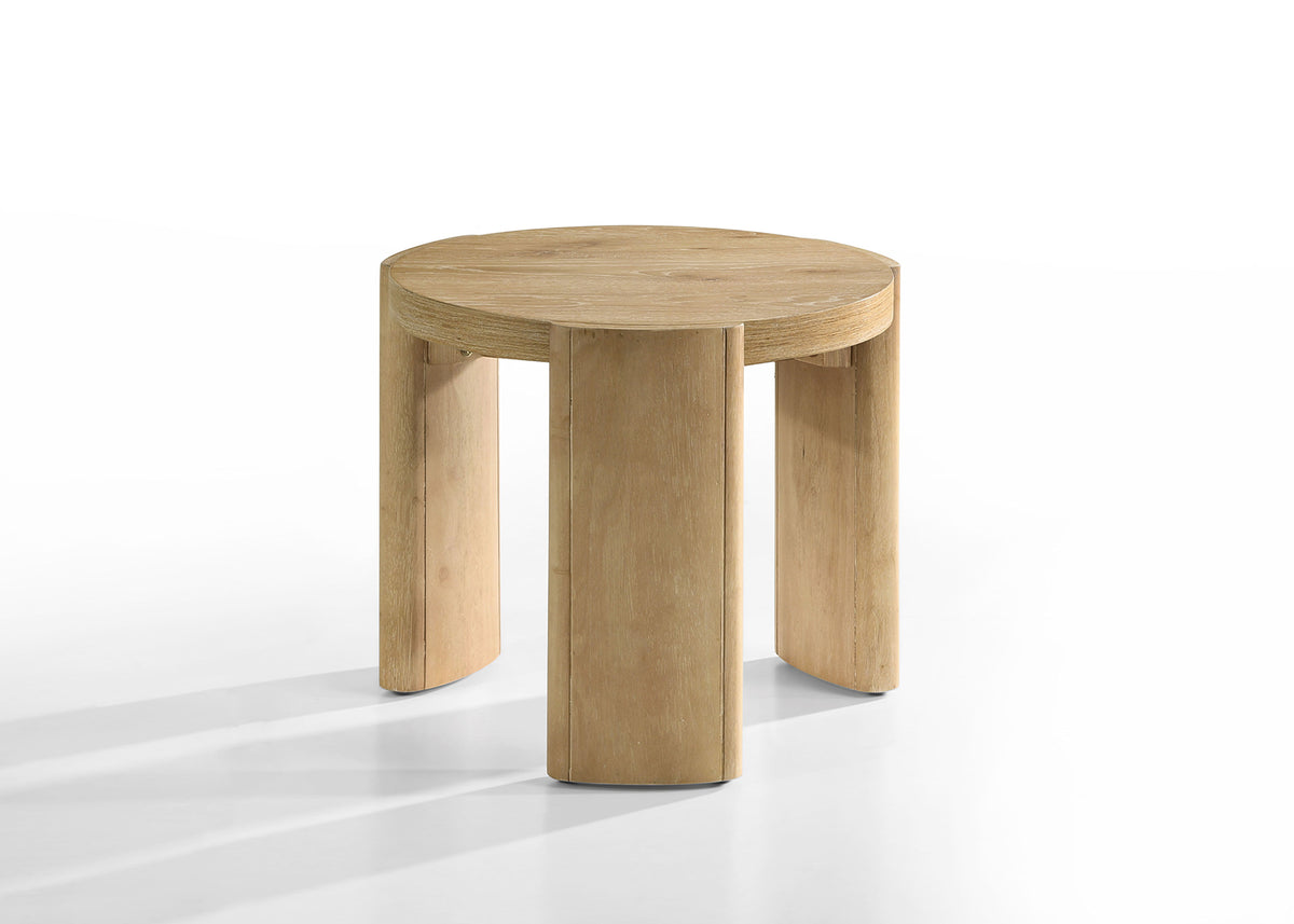 Poltimore Round Plinth-Base Cocktail & End Table - Round End Table